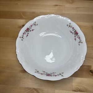 Vintage Wawel China TEA ROSE Round Vegetable/Serving Bowl. Made In Poland. 9"